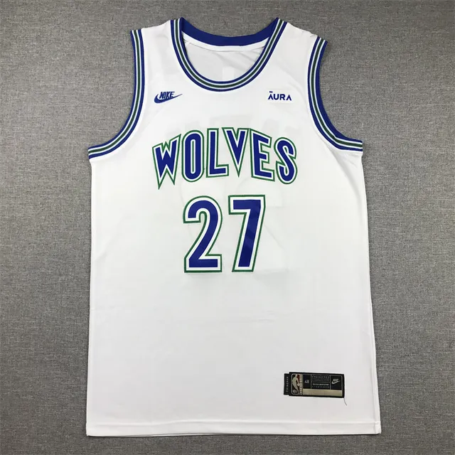 Nike AURA Minnesota Timberwolves Maillot Blanc Bleu Vert 3