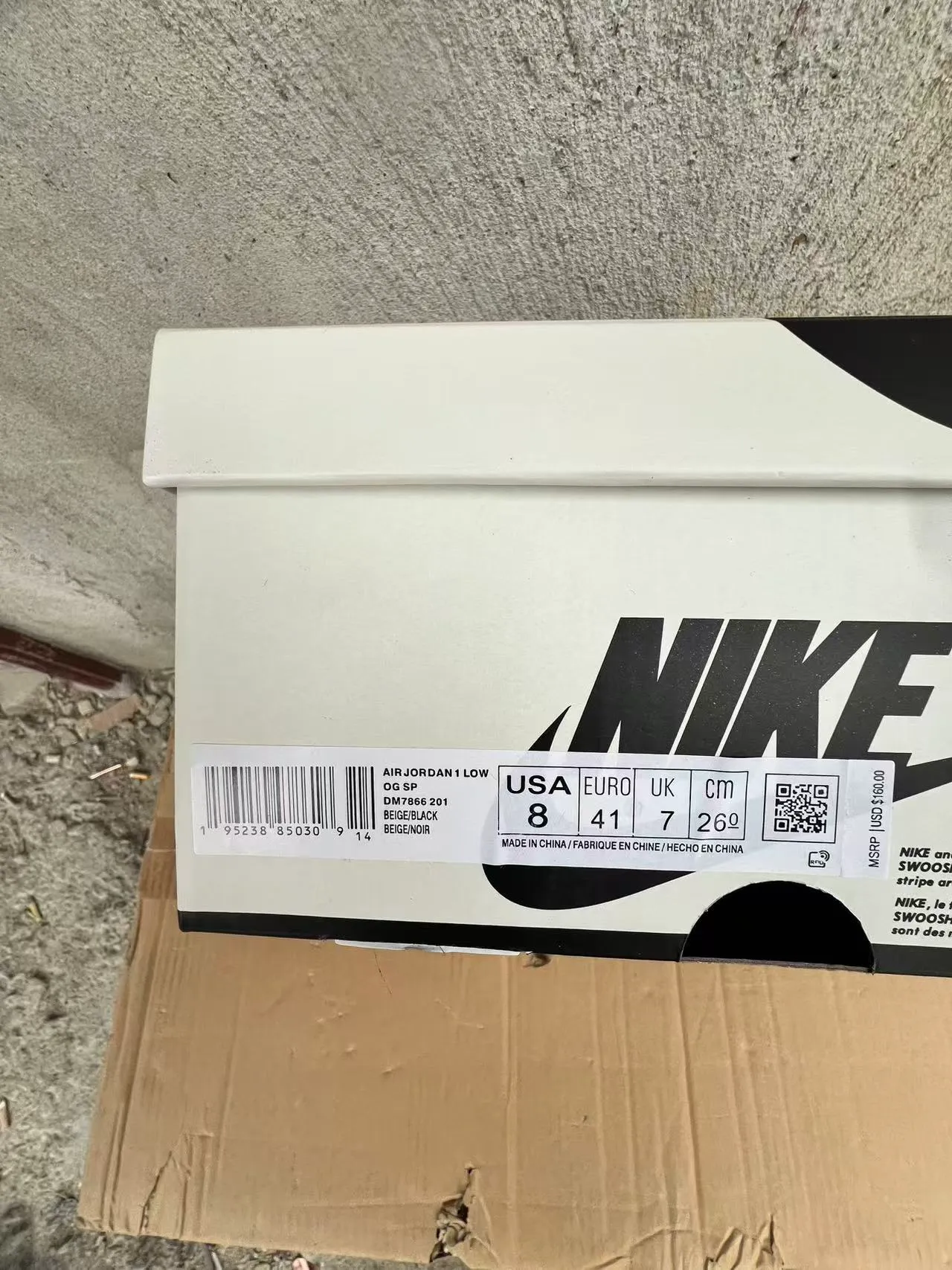 Nike Beige Black Low-Top Leather-Paneled Lifestyle Sneakers 11