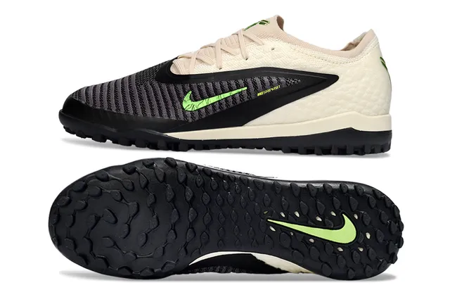 Nike Beige Verde Knit Upper Synthetic Cage Overlay Sapatos de futebol turf 5
