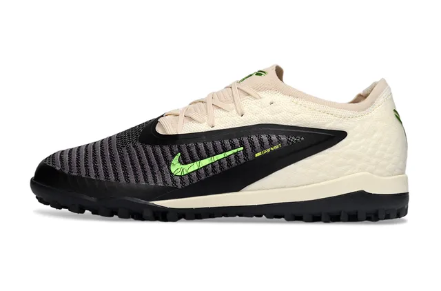 Nike Beige Verde Knit Upper Synthetic Cage Overlay Sapatos de futebol turf 8