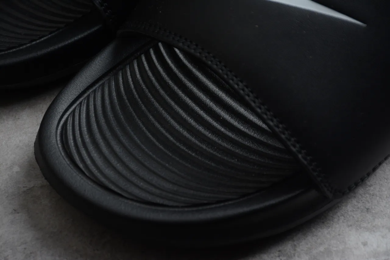 Nike Benassi JDI Black White Logo Slippers 7