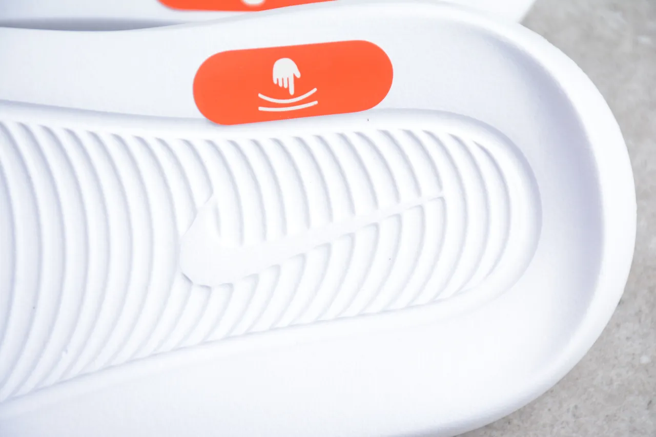 Nike Benassi JDI White Black Orange Slippers 3