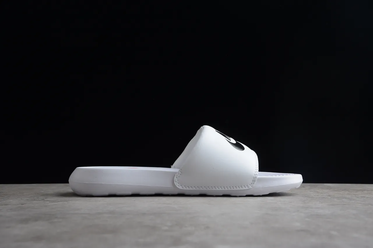 Nike Benassi JDI White Black Orange Slippers 11