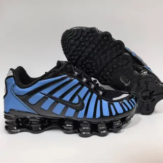 Nike কালো নীল Shox Column Midsole Synthetic Cage Lifestyle Sneakers