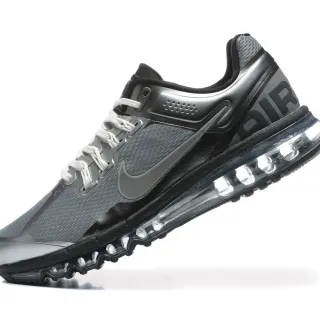 Nike Tênis Running Preto e Cinza Full-Length Visible Air Cushioning Mesh e Sintético