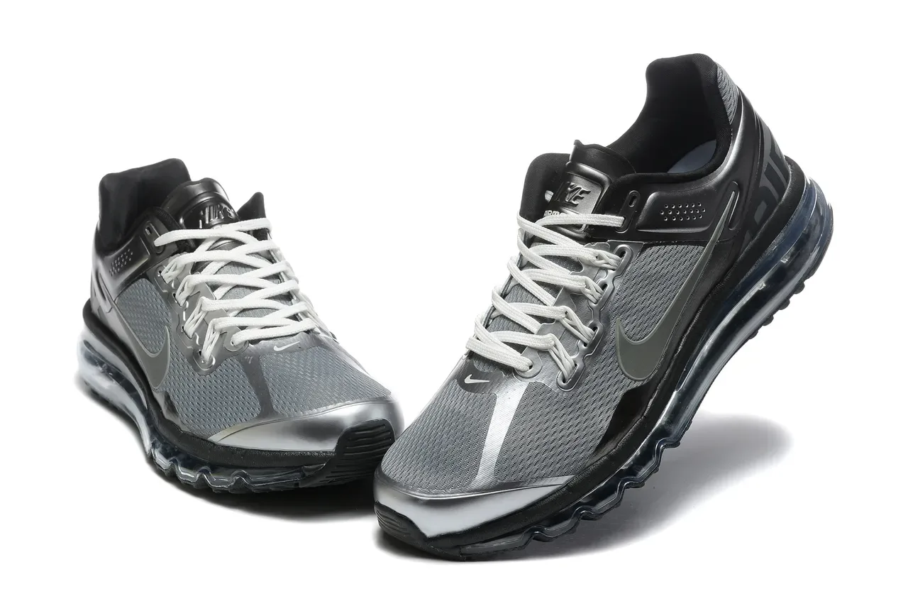 Nike Tênis Running Preto e Cinza Full-Length Visible Air Cushioning Mesh e Sintético 3
