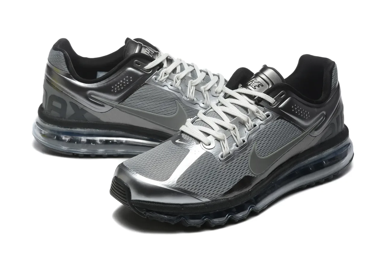 Nike Tênis Running Preto e Cinza Full-Length Visible Air Cushioning Mesh e Sintético 5