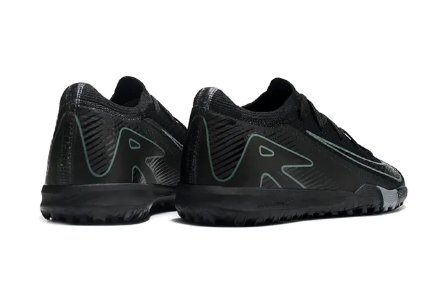 Nike Black Green Knit Upper Asymmetrical Collar Turf Soccer Shoes 5