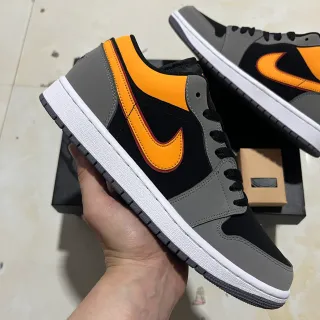 Nike Black Orange Low-Top Cupsole Lifestyle Sneakers