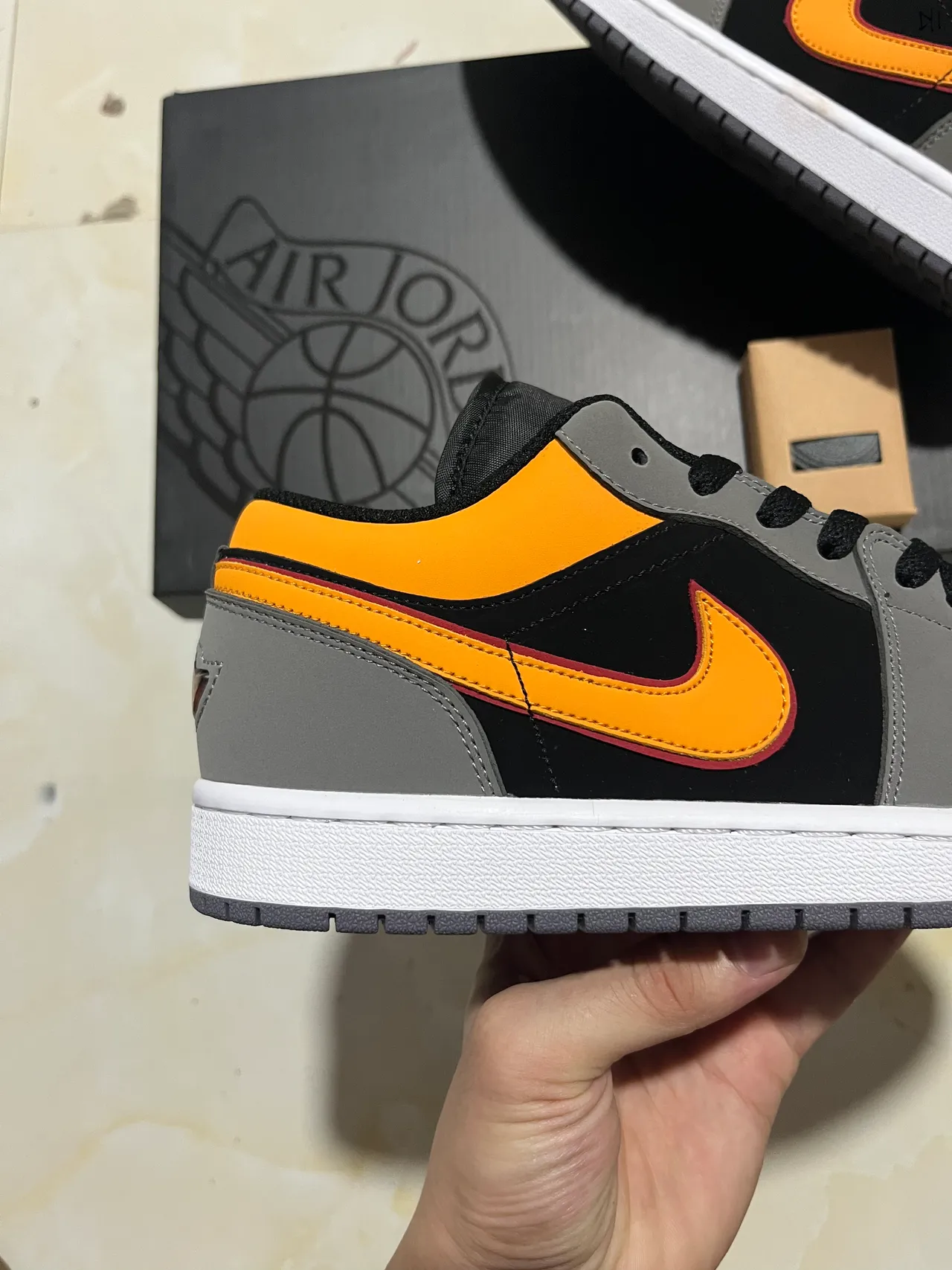 Nike Black Orange Low-Top Cupsole Lifestyle Sneakers 3