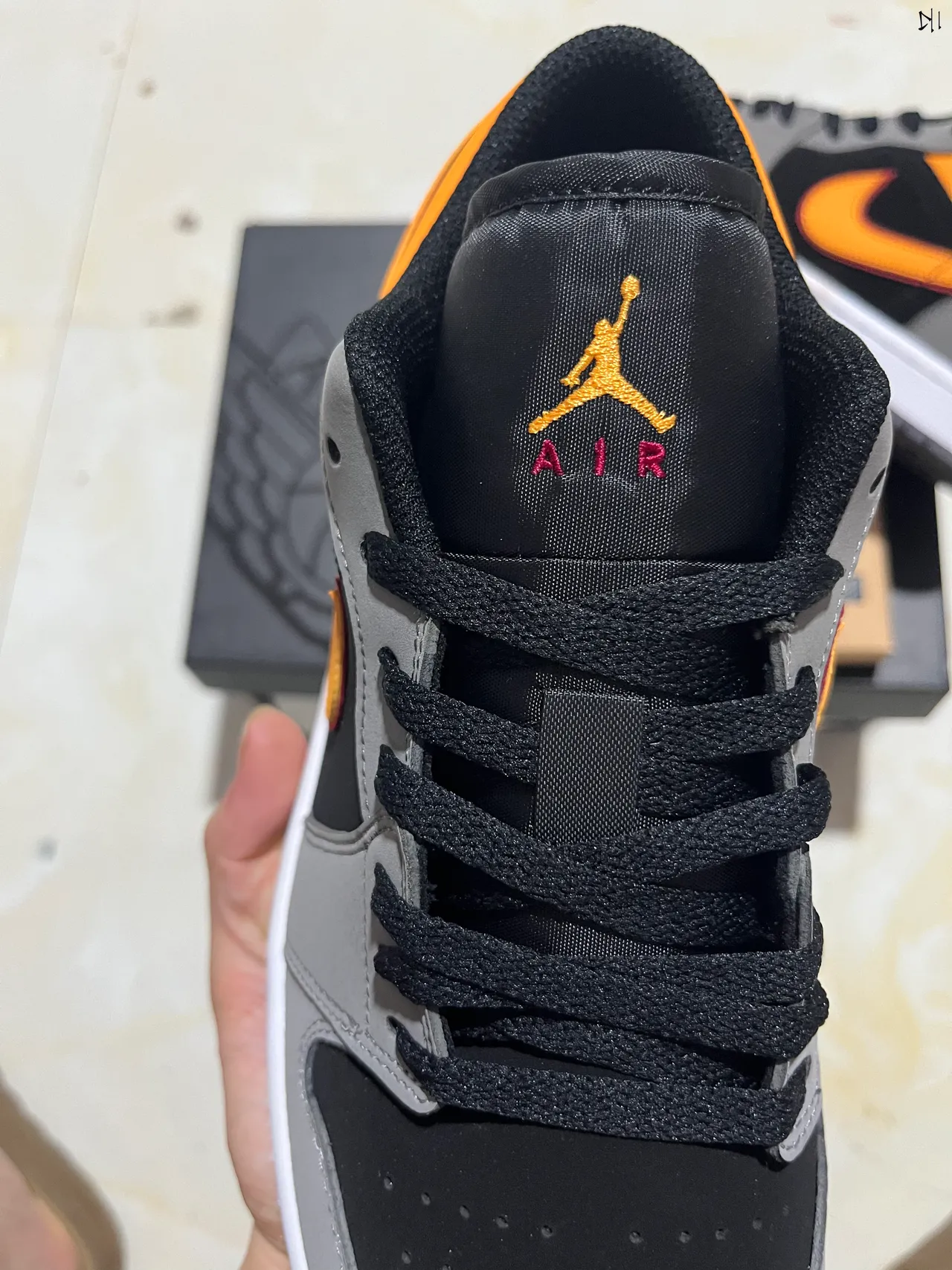 Nike Black Orange Low-Top Cupsole Lifestyle Sneakers 6