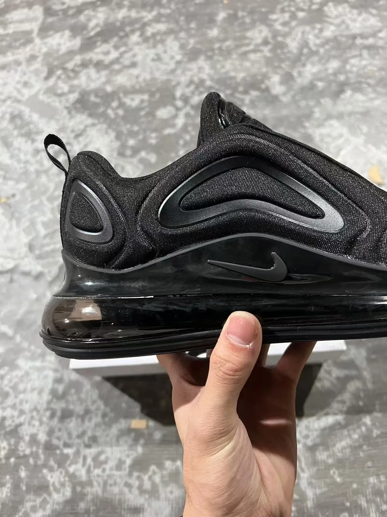 Nike Black Silver Full-Length Visible Air Unit Wave-Shaped Synthetic Overlays Lifestyle Sneakers 7