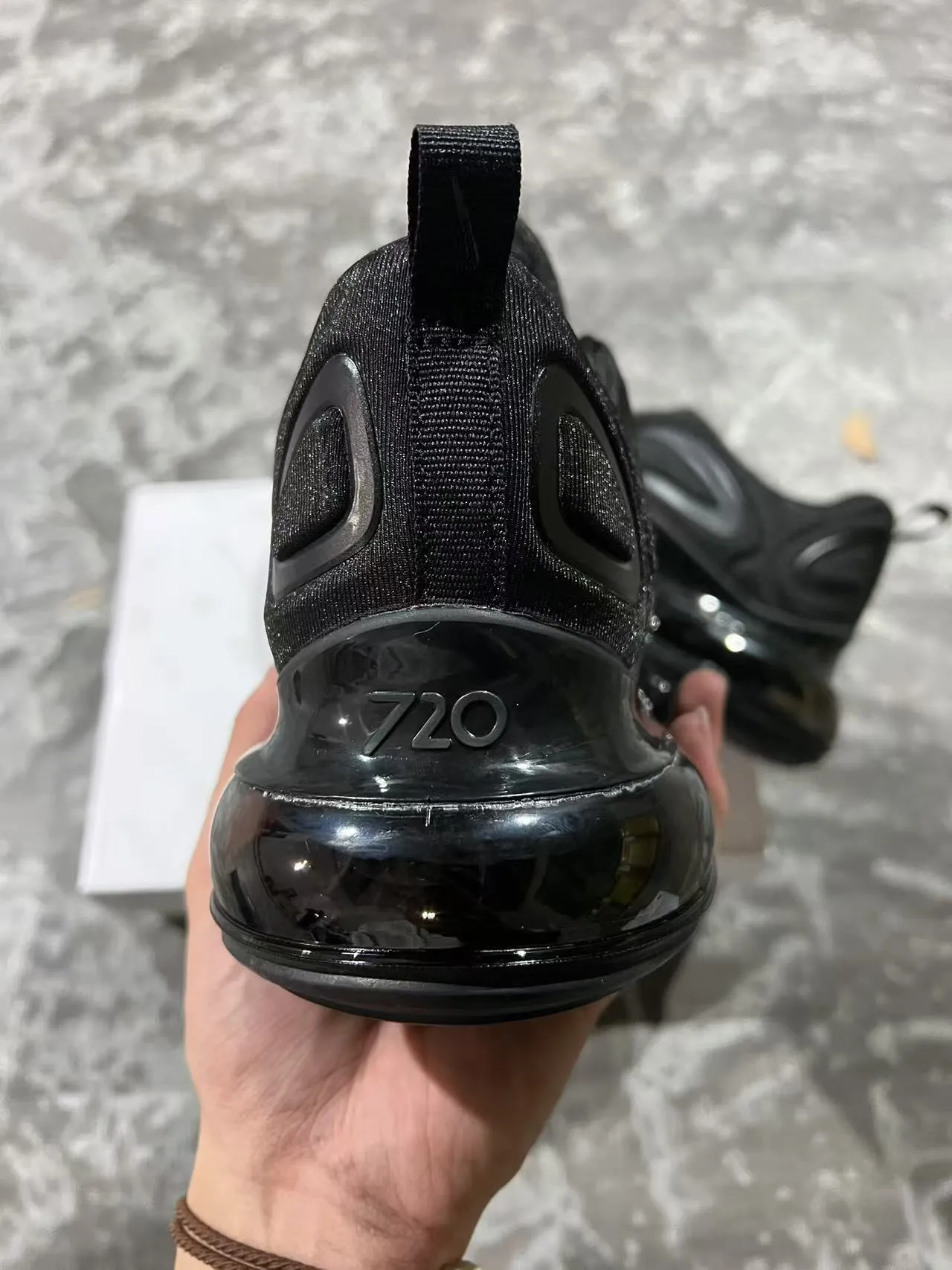 Nike Black Silver Full-Length Visible Air Unit Wave-Shaped Synthetic Overlays Lifestyle Sneakers 8