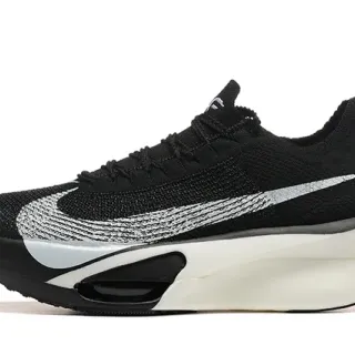 Nike Zapatillas de Running con Upper de Punto Negro y Plata Asimétrica Sculpted Midsole