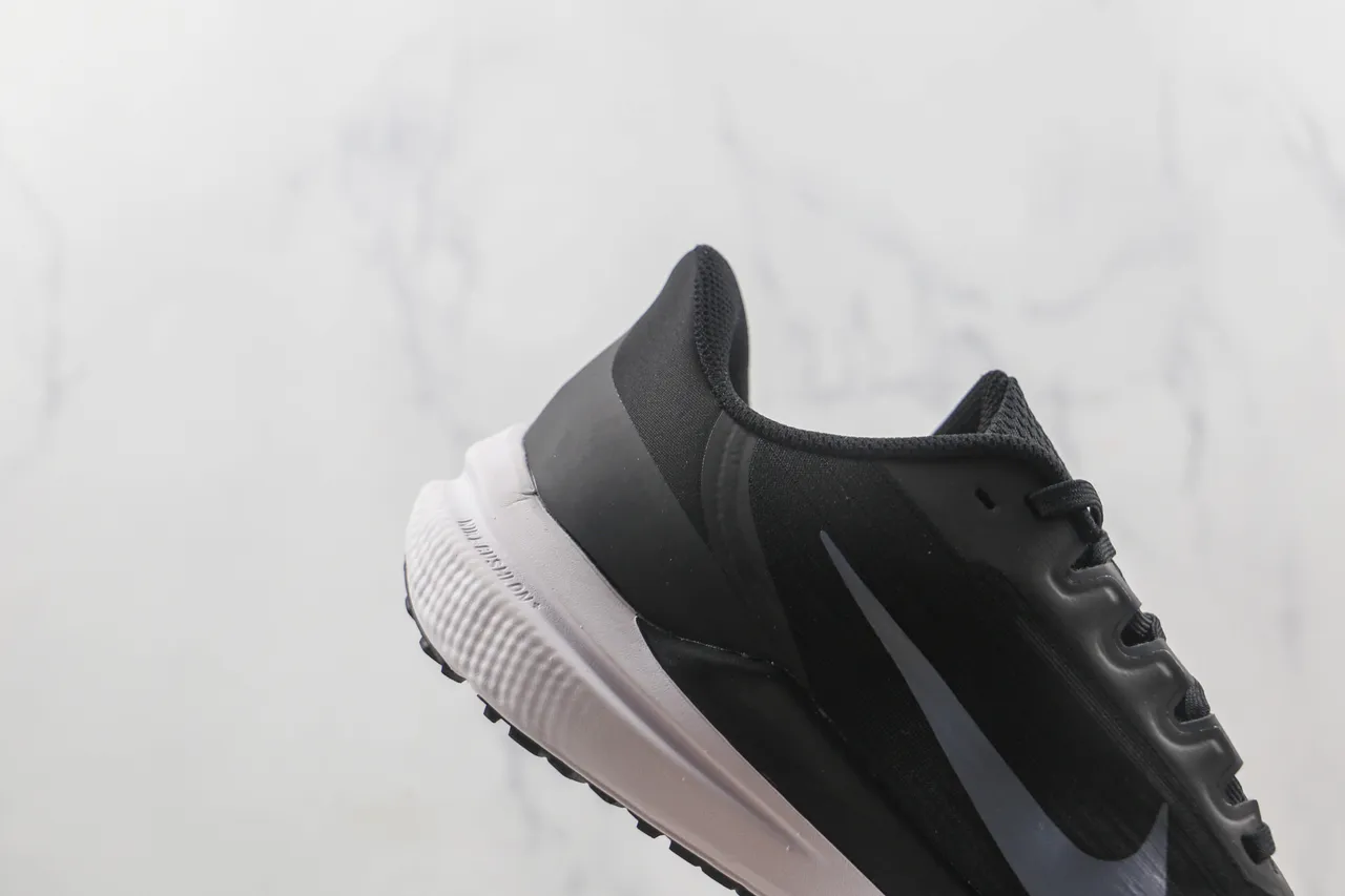 Nike Black White Engineered Mesh Upper Asymmetric Lacing System Running Shoes 5