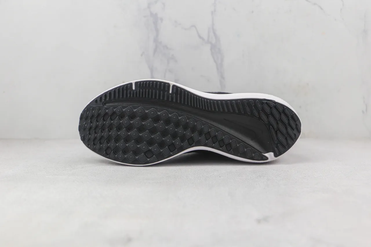 Nike Black White Engineered Mesh Upper Asymmetric Lacing System Running Shoes 8