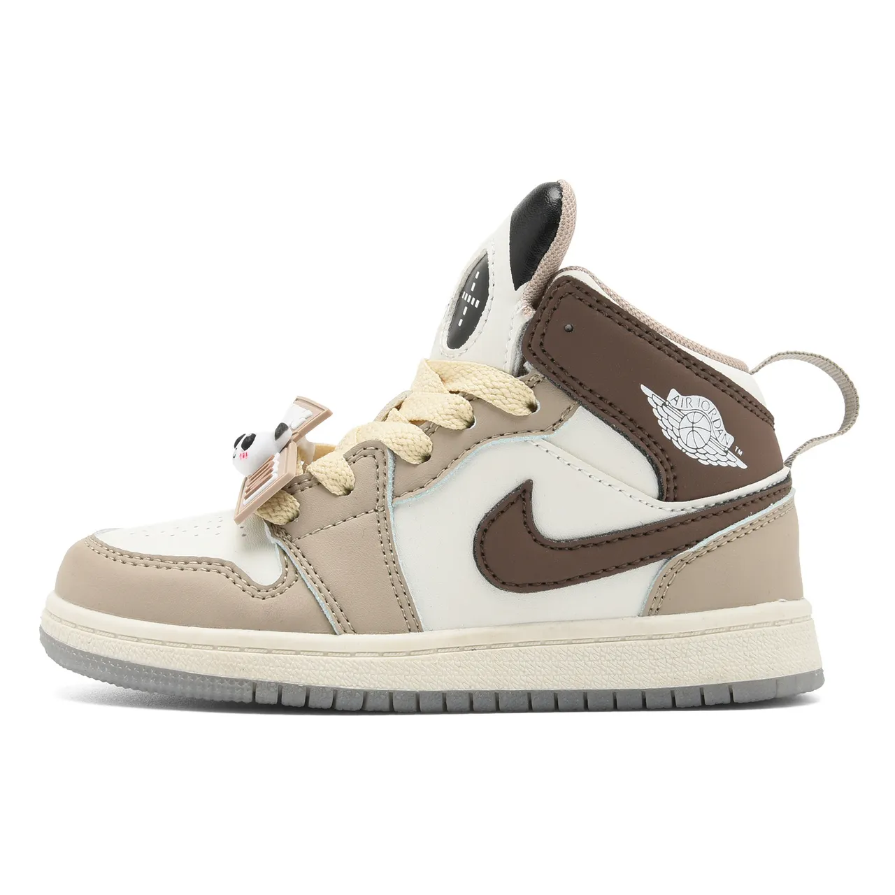 Nike Black White High-Top Panda-Themed Strap Basketball Shoes 3