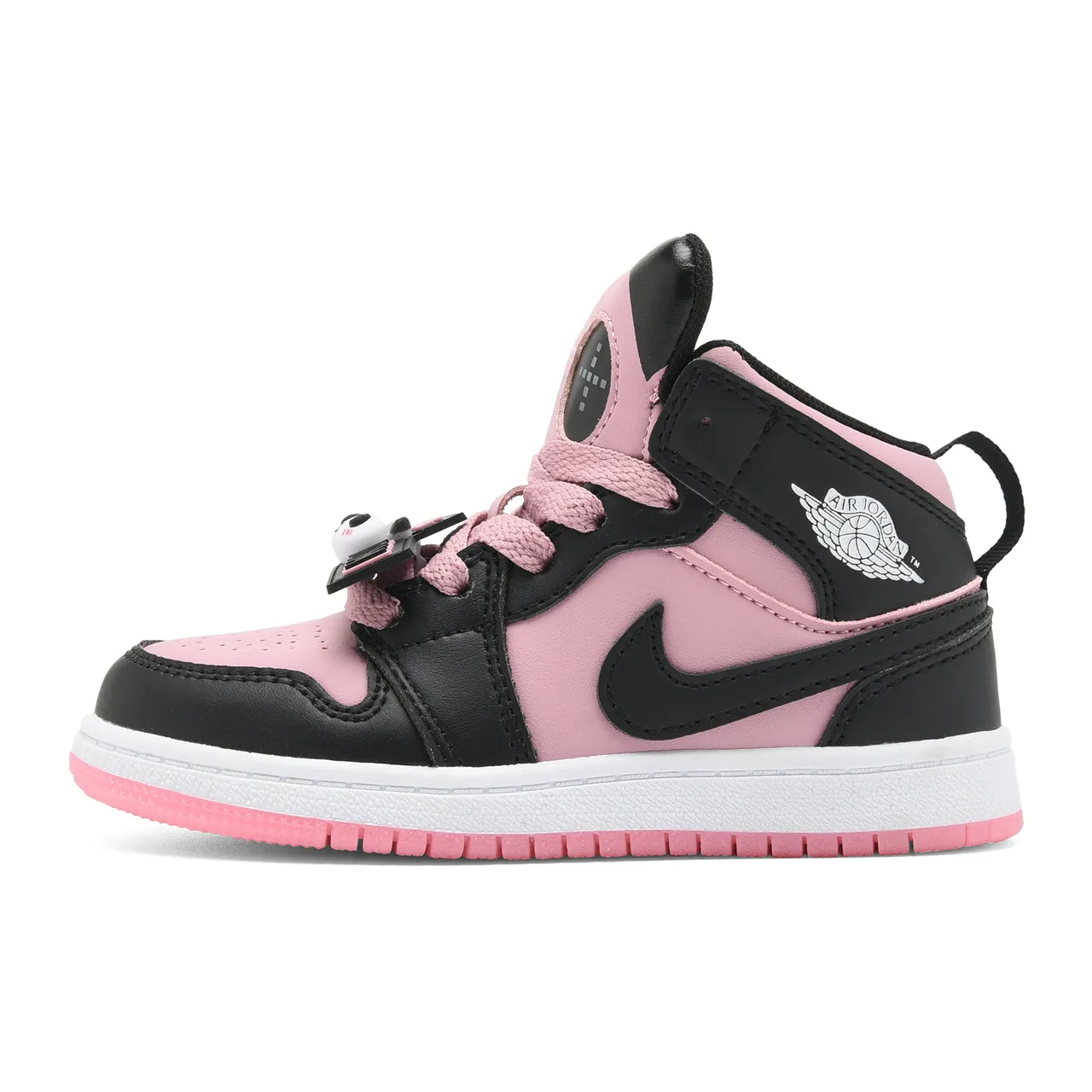 Nike Black White High-Top Panda-Themed Strap Basketball Shoes 11