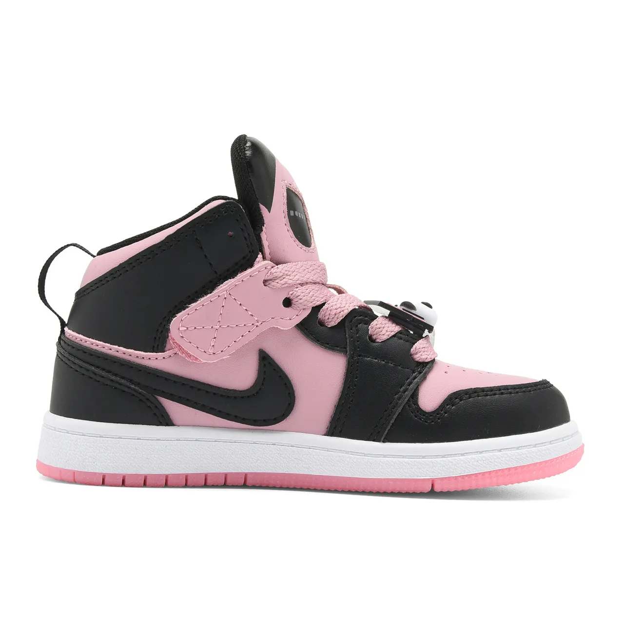Nike Black White High-Top Panda-Themed Strap Basketball Shoes 12