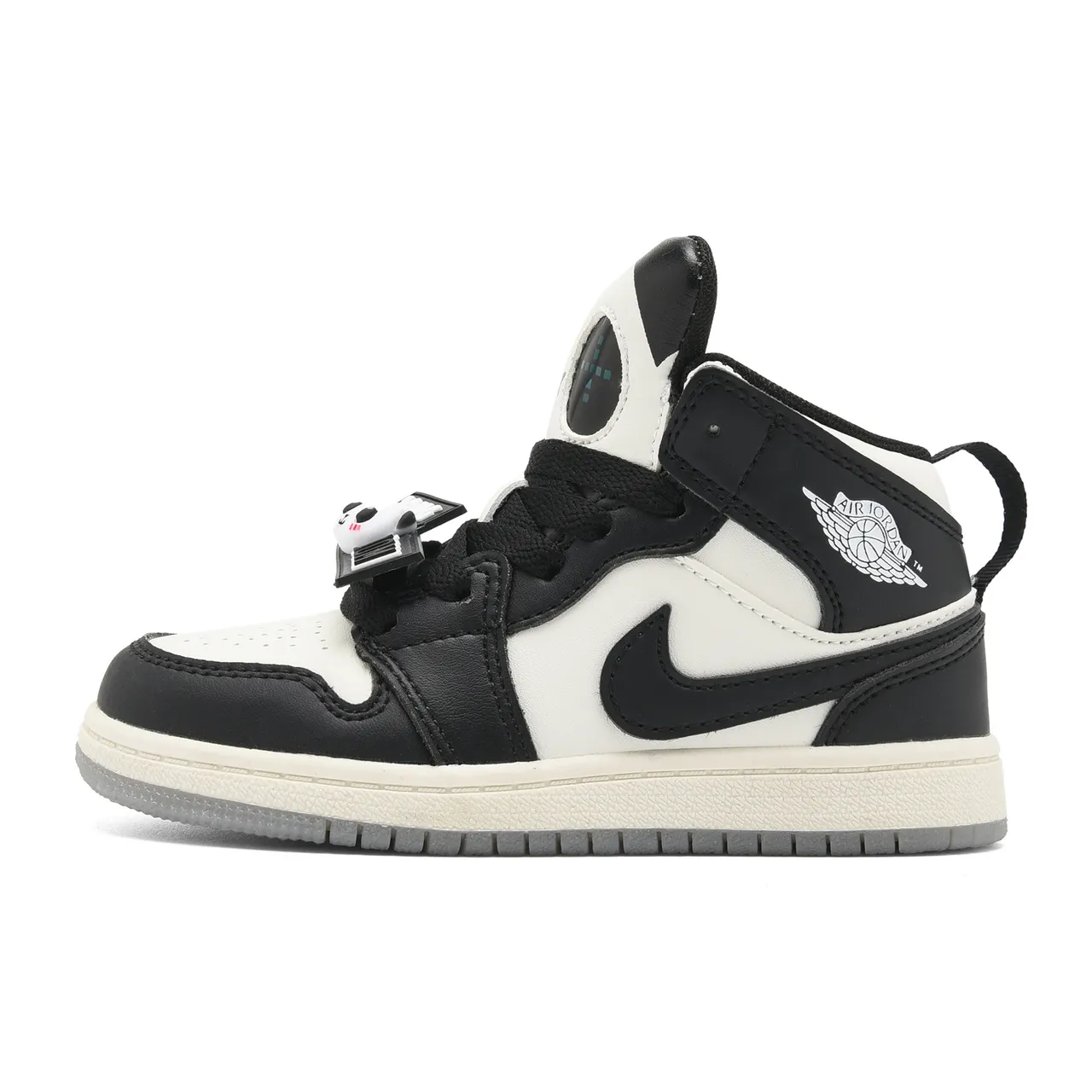 Nike Black White High-Top Panda-Themed Strap Basketball Shoes 15