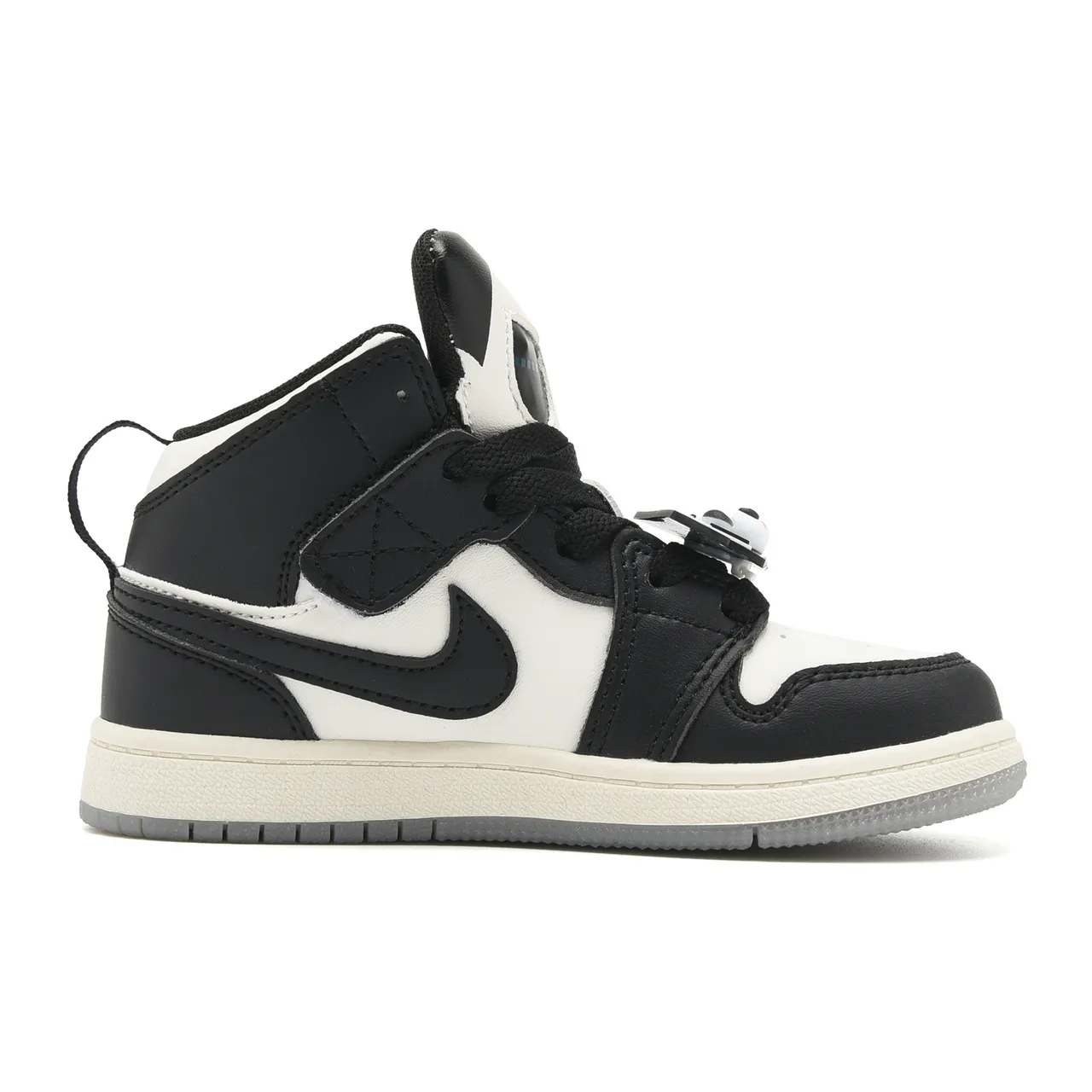 Nike Black White High-Top Panda-Themed Strap Basketball Shoes 16