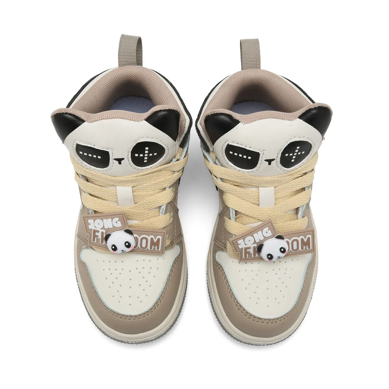 Nike Black White High-Top Panda-Themed Strap Basketball Shoes 19