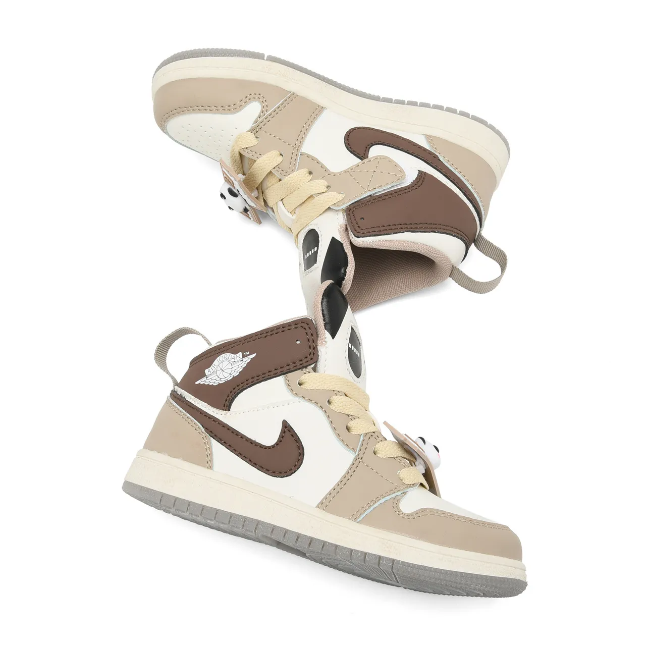Nike Black White High-Top Panda-Themed Strap Basketball Shoes 23