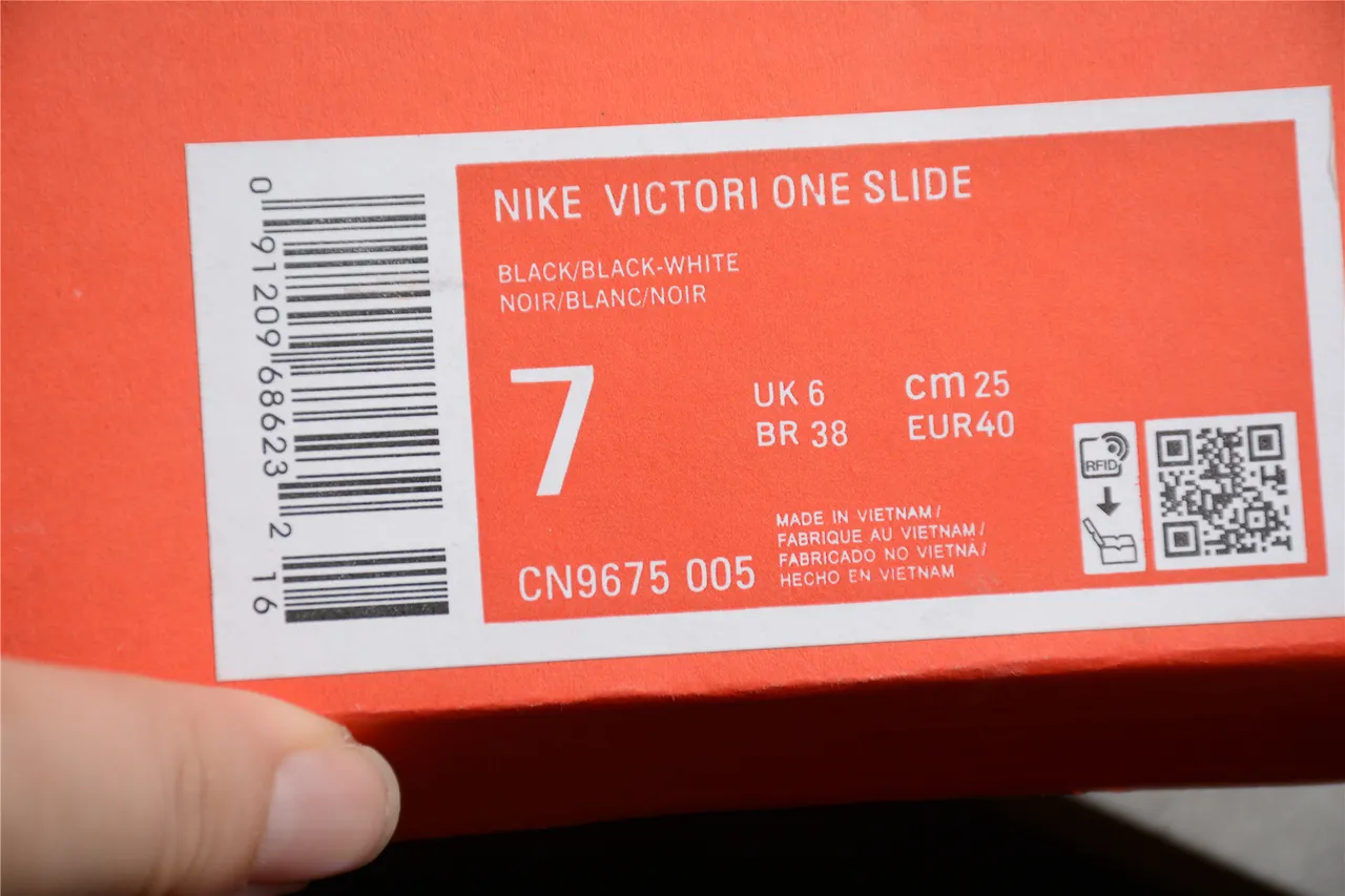 Nike Black White Single-Strap Slide Molded Ribbed Footbed Slippers 2