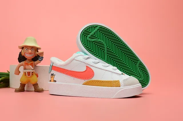 Nike Blazer Low Kids White Multicolor Cartoon Print Lifestyle Sneakers 19