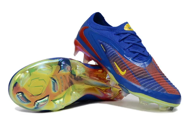 Nike Azul Multicolor Knit Upper Dynamic Fit Collar Firm-Ground Chuteiras de futebol 4