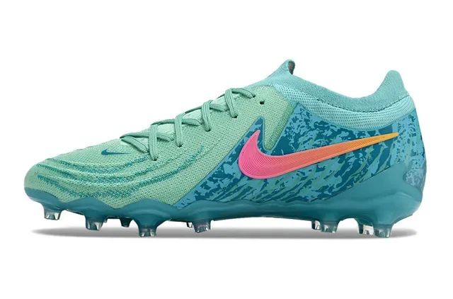 Nike Chaussures de Football Bleu Rose Tige Knit Lacets Asymétriques Firm-Ground 7