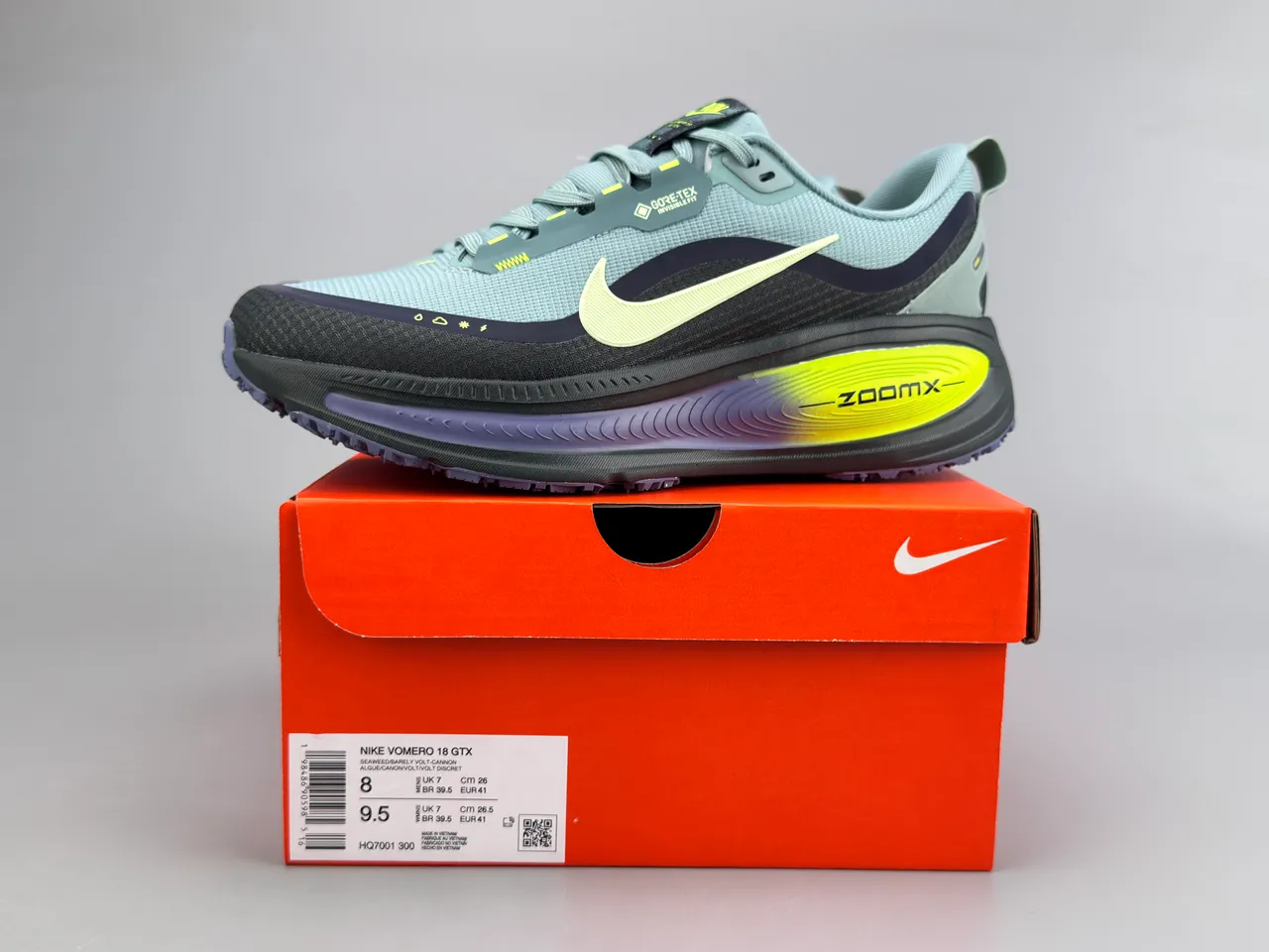 Nike Blue Purple GORE-TEX Waterproof ZoomX Cushioned Running Shoes 2