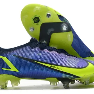 Nike Blue Yellow Low-Cut Dynamic-Fit Upper Gradient Mesh Firm-Ground Soccer Shoes