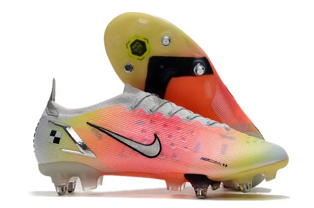 Nike Blue Yellow Low-Cut Dynamic-Fit Upper Gradient Mesh Firm-Ground Soccer Shoes 6