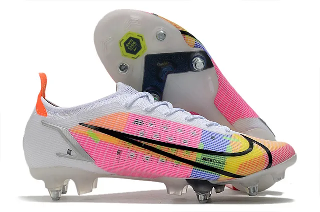 Nike Blue Yellow Low-Cut Dynamic-Fit Upper Gradient Mesh Firm-Ground Soccer Shoes 8