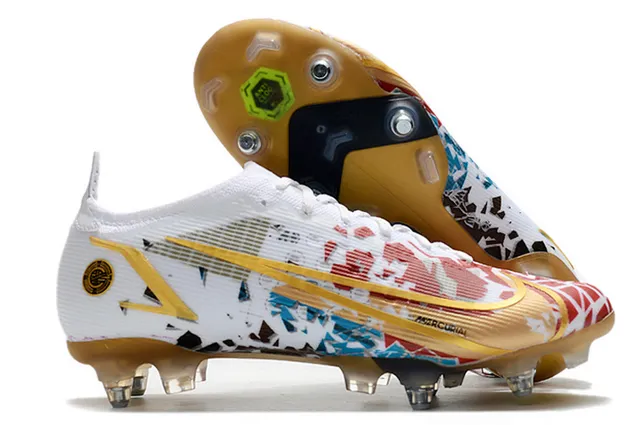 Nike Blue Yellow Low-Cut Dynamic-Fit Upper Gradient Mesh Firm-Ground Soccer Shoes 13