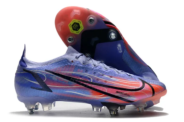 Nike Blue Yellow Low-Cut Dynamic-Fit Upper Gradient Mesh Firm-Ground Soccer Shoes 16