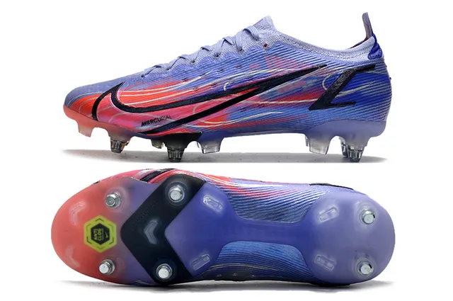 Nike Blue Yellow Low-Cut Dynamic-Fit Upper Gradient Mesh Firm-Ground Soccer Shoes 17