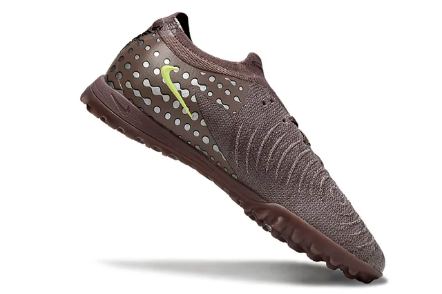 Nike marron vert low-cut upper synthétique-knit hybride chaussures de football turf 2