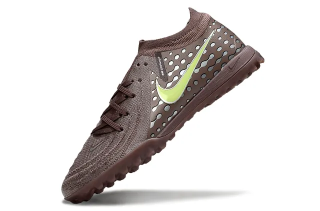 Nike marron vert low-cut upper synthétique-knit hybride chaussures de football turf 3