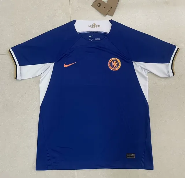 Nike Chelsea FC Navy White Color-Blocked Sleeves Jersey 1