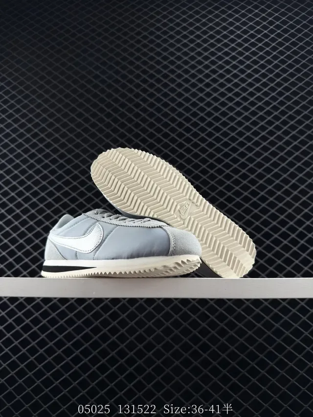 Nike Classic Cortez Light Gray Lifestyle Sneakers 2
