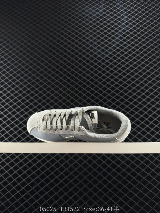 Nike Classic Cortez Light Gray Lifestyle Sneakers 4