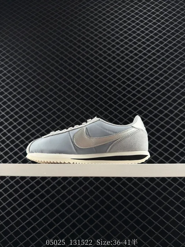 Nike Classic Cortez Light Gray Lifestyle Sneakers 5