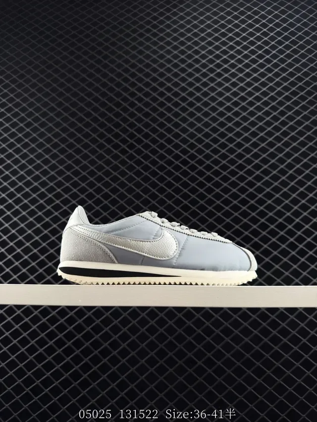 Nike Classic Cortez Light Gray Lifestyle Sneakers 6