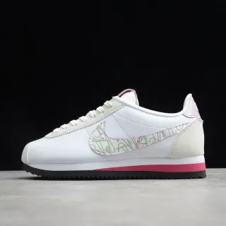 Nike Cortez White Pink Green Pattern Lifestyle Sneakers