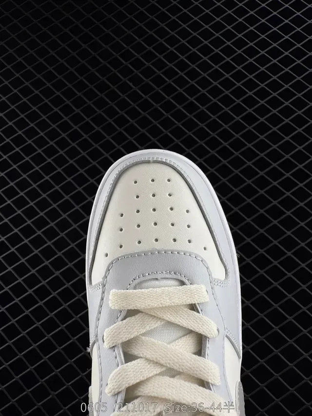 Nike Court Borough Low Off-White and Light Gray Lifestyle Sneakers 2