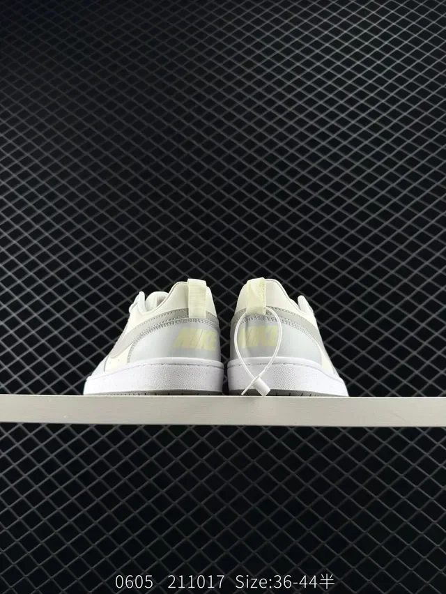 Nike Court Borough Low Off-White and Light Gray Lifestyle Sneakers 3