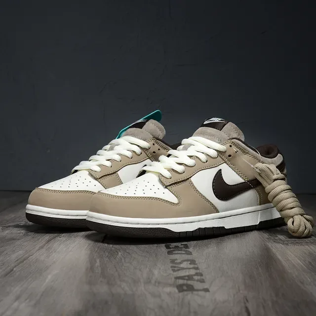Nike Dunk Low Beige Brown White Lifestyle Sneakers 3