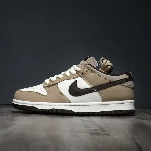 Nike Dunk Low Beige Brown White Lifestyle Sneakers 7